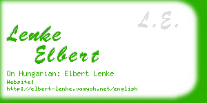 lenke elbert business card